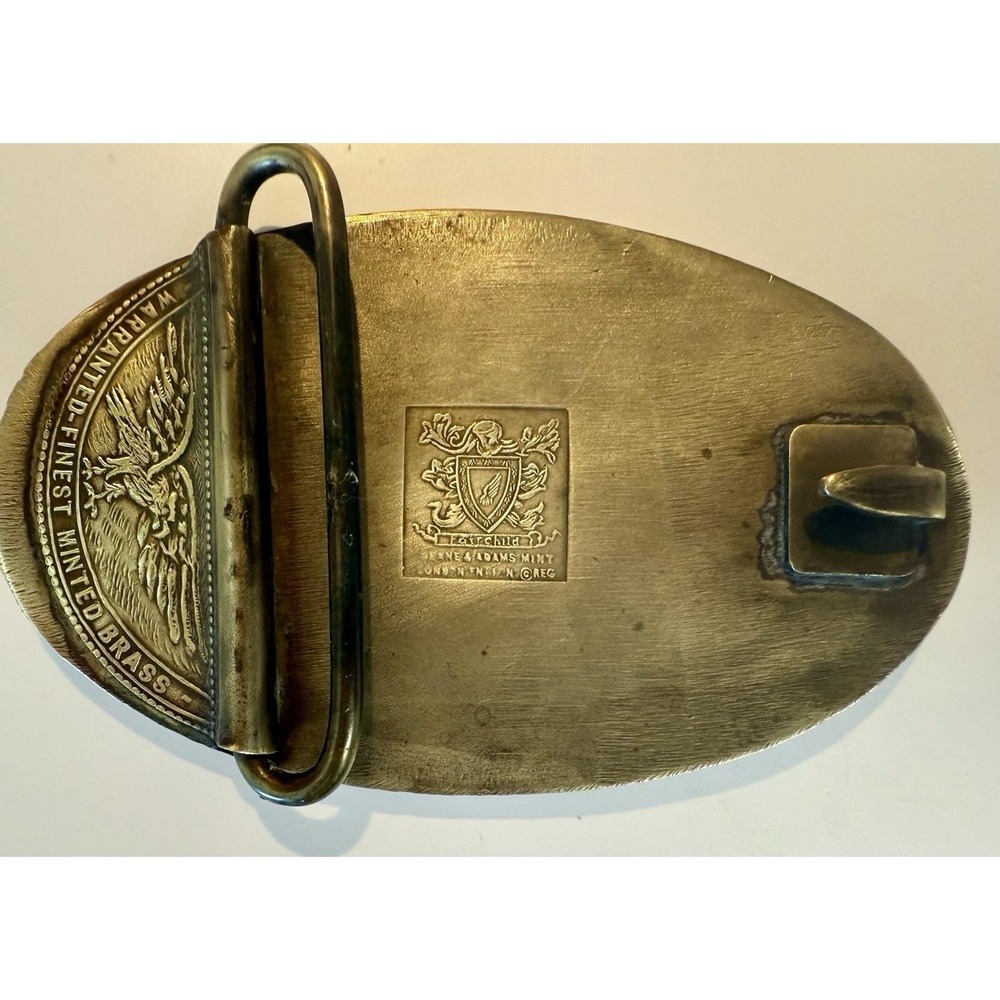 Vintage Fairchild Pony Post‎ Belt Buckle Solid Minted Brass USA Western - Picture 7 of 10